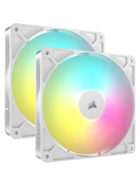 VENTILADOR CORSAIR RS140 2X 140MM 1700RPM ARGB BLANCO