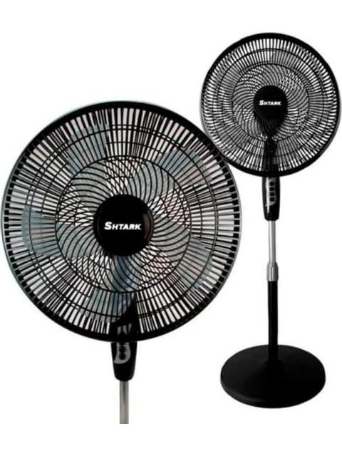 VENTILADOR DE PEDESTAL 16 3 VELOCIDADES SET DE DOS VENTILADORES DE 16 PEDESTAL NEGRO SEATLEO COMERCE - Imagen 3