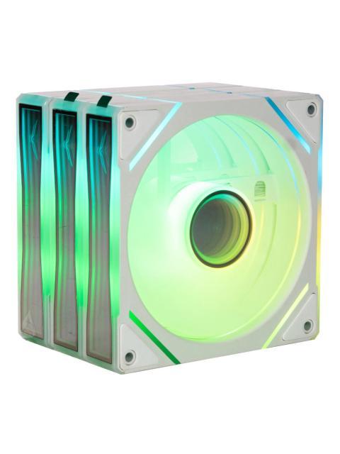 VENTILADOR NACEB NA-0650B 3X 120MM 1400RPM ARGB BLANCO