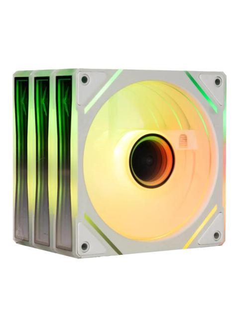 VENTILADOR NACEB NA-0650B 3X 120MM 1400RPM ARGB BLANCO - Imagen 4