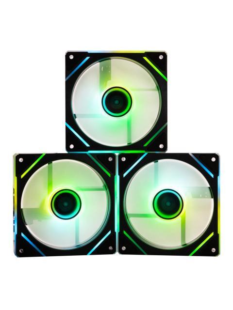 VENTILADOR NACEB NA-0650N 3X 120MM 1400RPM ARGB NEGRO - Imagen 3