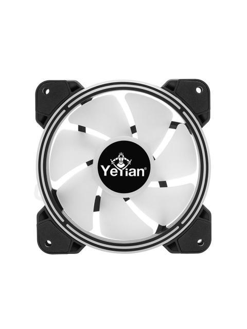 VENTILADOR YEYIAN TYPHOON LII MASTER ARGB LED 120MM 1300RPM NEGRO - 3 PIEZAS INCLUYE HUB-CONTROL-2 TIRAS LED - Imagen 2