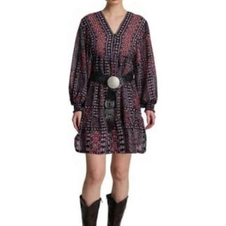 VESTIDO CAMISERO ESTAMPADO AZUL MARINO HOLLY LAND