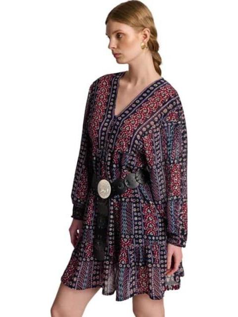 VESTIDO CAMISERO ESTAMPADO AZUL MARINO HOLLY LAND - Imagen 6