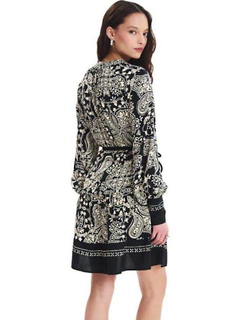 VESTIDO CAMISERO ESTAMPADO NEGRO HOLLY LAND - Imagen 3