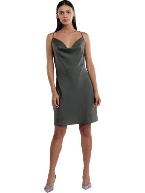 VESTIDO CORTO SATINADO VERDE SAO PAULO