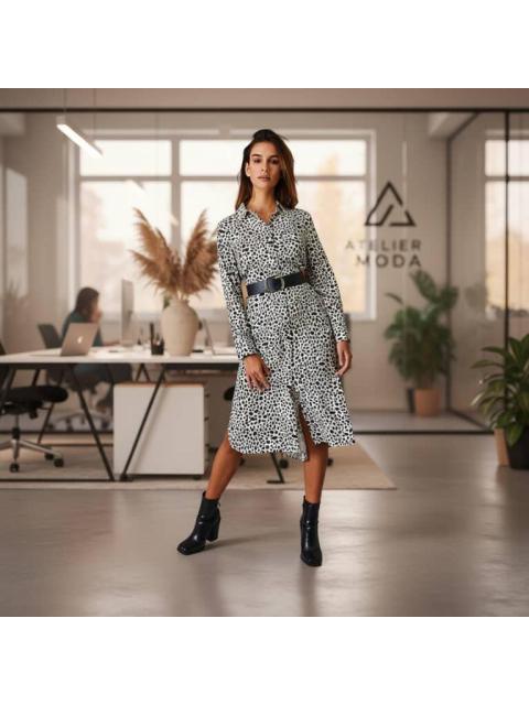 VESTIDO ESTAMPADO BLANCO/NEGRO HOLLY LAND