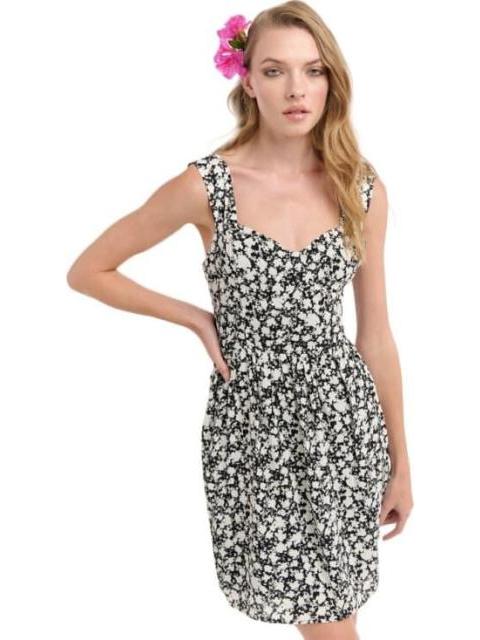 VESTIDO ESTAMPADO BLANCO/NEGRO HOLLY LAND - Imagen 3
