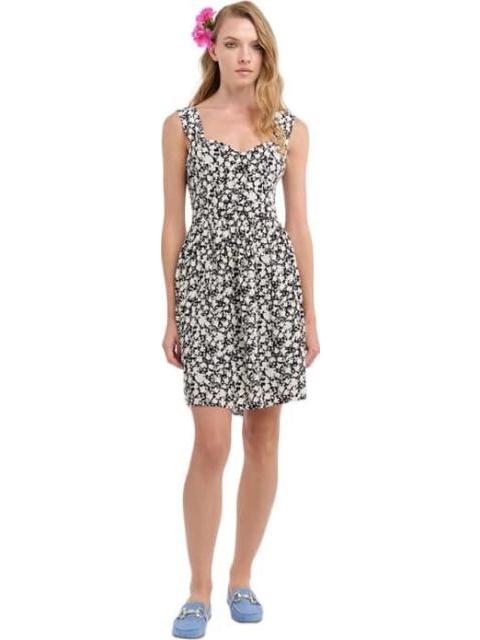VESTIDO ESTAMPADO BLANCO/NEGRO HOLLY LAND - Imagen 6