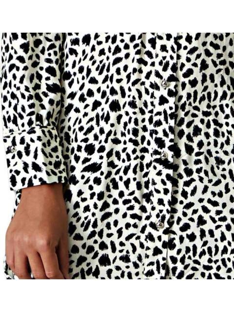 VESTIDO ESTAMPADO BLANCO/NEGRO HOLLY LAND - Imagen 7