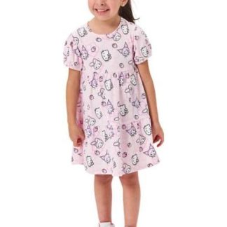VESTIDO HELLO KITTY MY MELODY KUROMI ROSA HELLO KITTY AND FRIENDS
