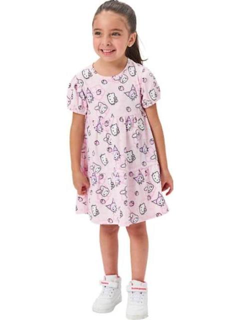 VESTIDO HELLO KITTY MY MELODY KUROMI ROSA HELLO KITTY AND FRIENDS