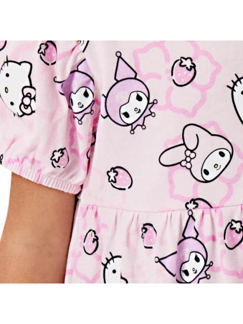 VESTIDO HELLO KITTY MY MELODY KUROMI ROSA HELLO KITTY AND FRIENDS - Imagen 6