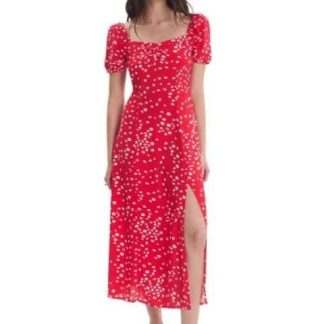 VESTIDO LARGO ESTAMPADO ROJO HOLLY LAND