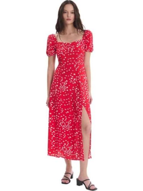 VESTIDO LARGO ESTAMPADO ROJO HOLLY LAND
