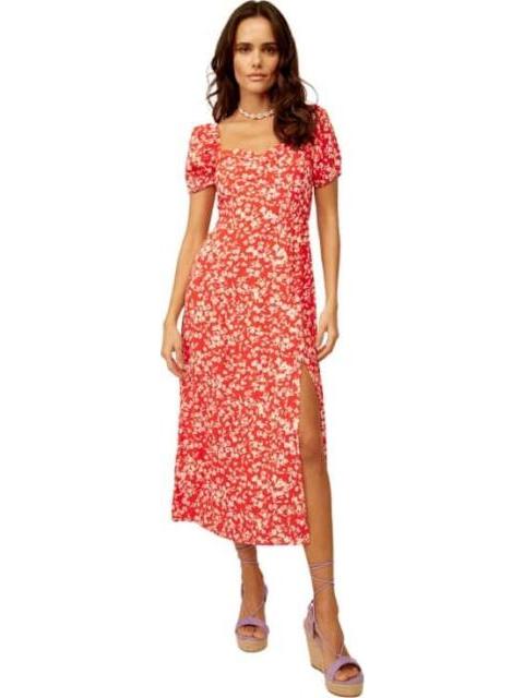 VESTIDO LARGO ESTAMPADO ROJO HOLLY LAND - Imagen 5