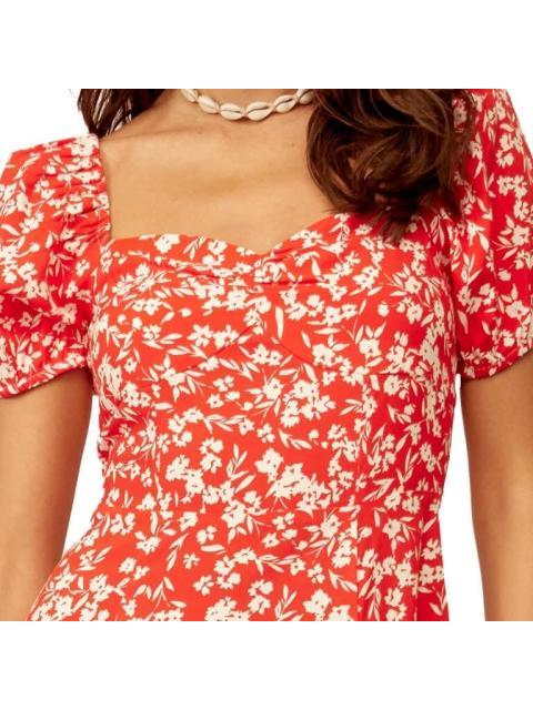 VESTIDO LARGO ESTAMPADO ROJO HOLLY LAND - Imagen 6