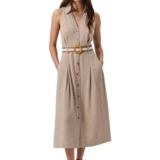 VESTIDO MIDI BEIGE HOLLY LAND