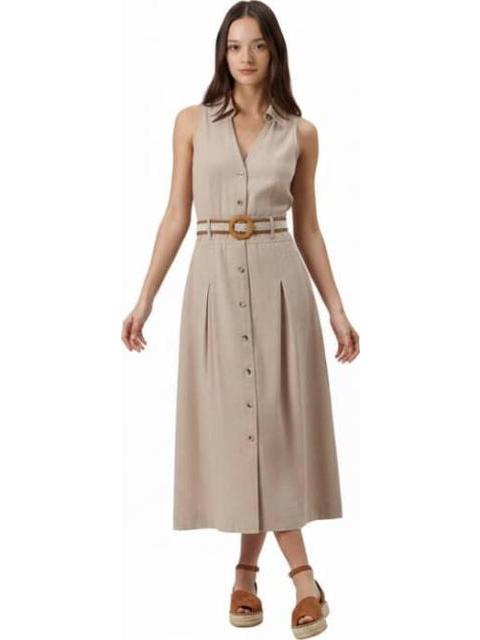 VESTIDO MIDI BEIGE HOLLY LAND - Imagen 3