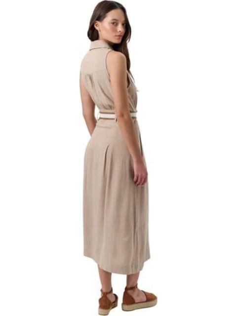 VESTIDO MIDI BEIGE HOLLY LAND - Imagen 4