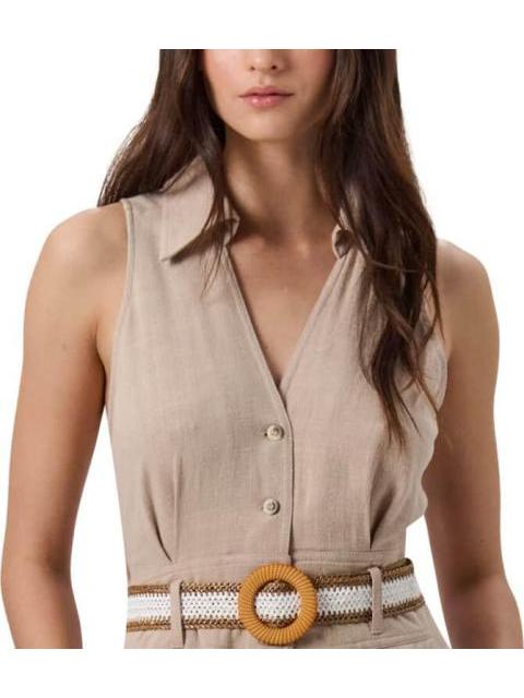 VESTIDO MIDI BEIGE HOLLY LAND - Imagen 6