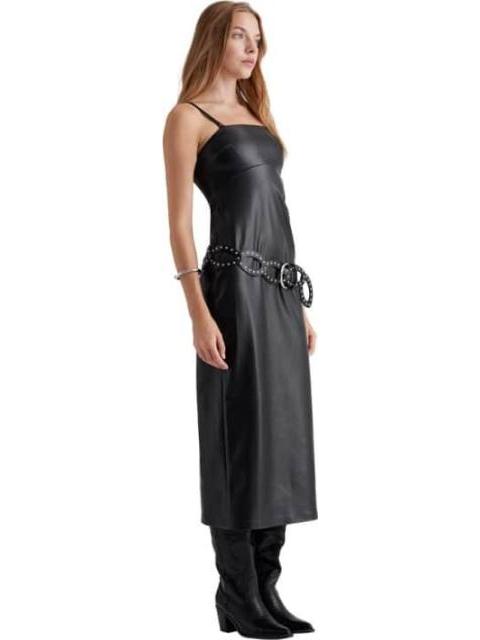 VESTIDO MIDI EFECTO PIEL NEGRO HOLLY LAND - Imagen 2
