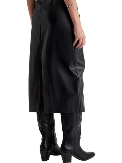 VESTIDO MIDI EFECTO PIEL NEGRO HOLLY LAND - Imagen 4