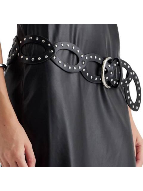 VESTIDO MIDI EFECTO PIEL NEGRO HOLLY LAND - Imagen 6