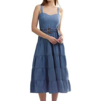VESTIDO MIDI GRIS ATMOSPHERE DNM