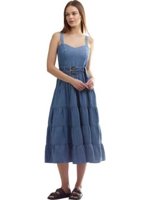 VESTIDO MIDI GRIS ATMOSPHERE DNM