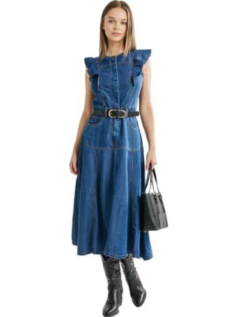 VESTIDO MIDI GRIS ATMOSPHERE DNM
