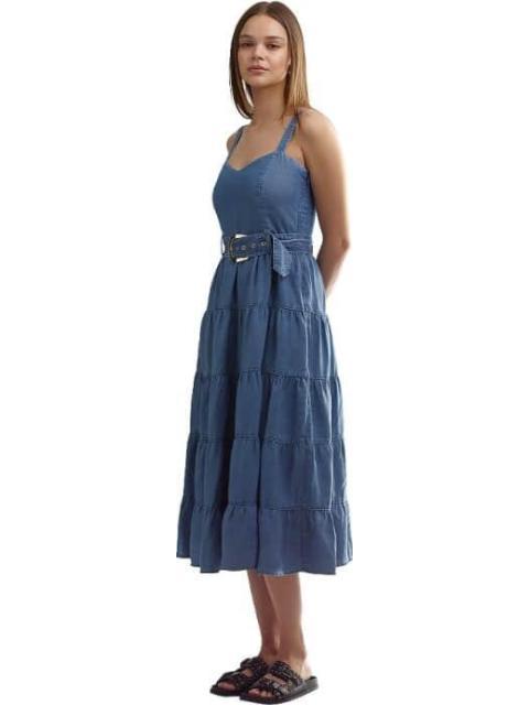 VESTIDO MIDI GRIS ATMOSPHERE DNM - Imagen 2