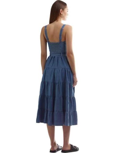 VESTIDO MIDI GRIS ATMOSPHERE DNM - Imagen 3