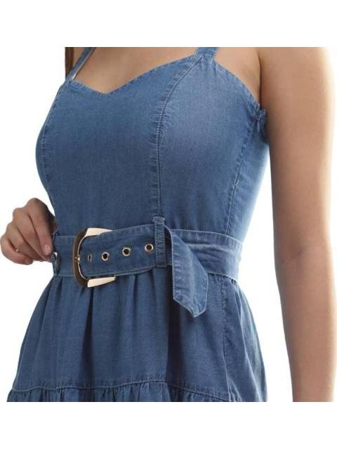 VESTIDO MIDI GRIS ATMOSPHERE DNM - Imagen 5