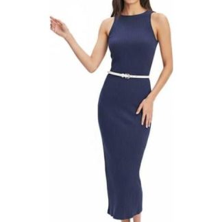 VESTIDO MIDI LARGO AZUL MARINO HOLLY LAND
