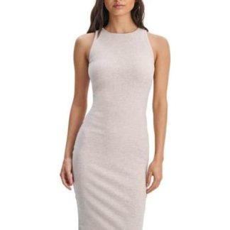 VESTIDO MIDI LARGO BEIGE HOLLY LAND