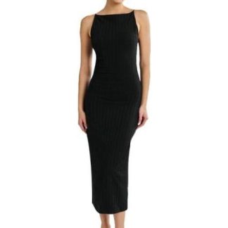 VESTIDO MIDI LARGO NEGRO HOLLY LAND