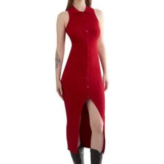 VESTIDO MIDI LARGO ROJO HOLLY LAND