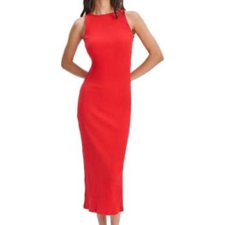 VESTIDO MIDI LARGO ROJO HOLLY LAND
