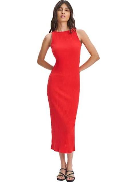 VESTIDO MIDI LARGO ROJO HOLLY LAND
