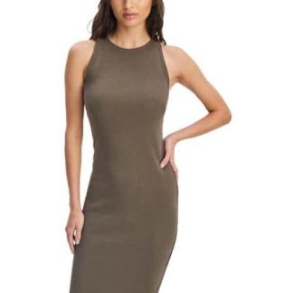 VESTIDO MIDI LARGO VERDE OLIVO HOLLY LAND