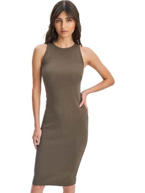 VESTIDO MIDI LARGO VERDE OLIVO HOLLY LAND