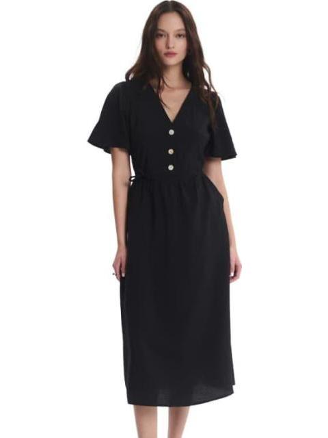 VESTIDO MIDI NEGRO HOLLY LAND - Imagen 2