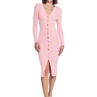 VESTIDO MIDI TEJIDO ROSA SAO PAULO