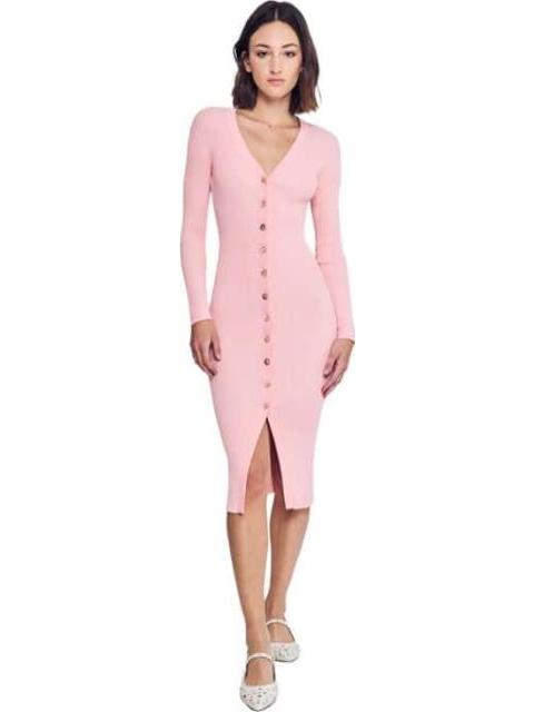 VESTIDO MIDI TEJIDO ROSA SAO PAULO