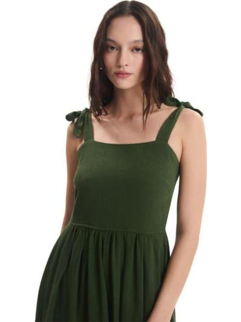 VESTIDO MIDI VERDE OLIVO HOLLY LAND - Imagen 2