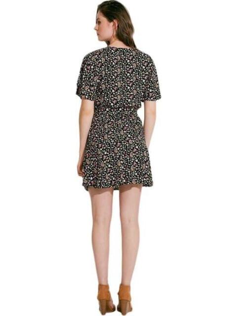 VESTIDO MINI ESTAMPADO NEGRO HOLLY LAND - Imagen 2