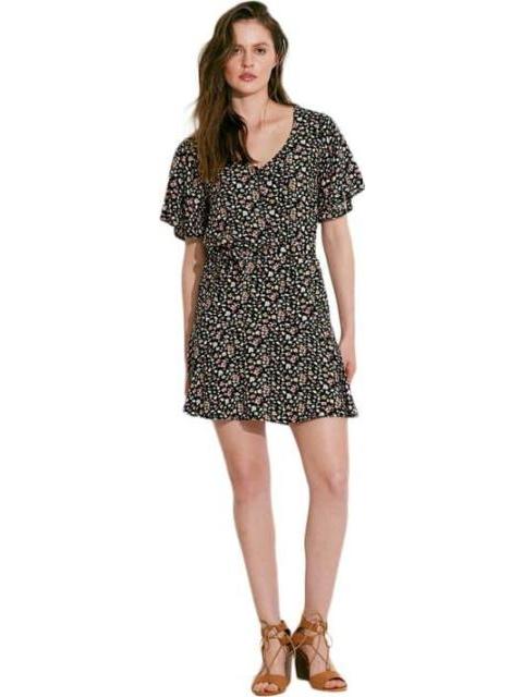 VESTIDO MINI ESTAMPADO NEGRO HOLLY LAND - Imagen 4
