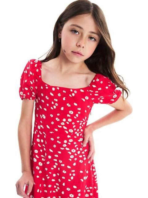 VESTIDO MODA ROJO HOLLY LAND KIDS - Imagen 3