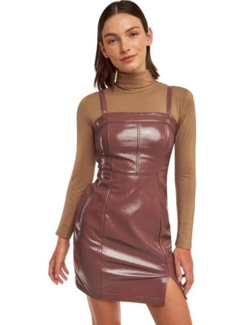 VESTIDO EFECTO PIEL ROSA HOLLY LAND - Imagen 6